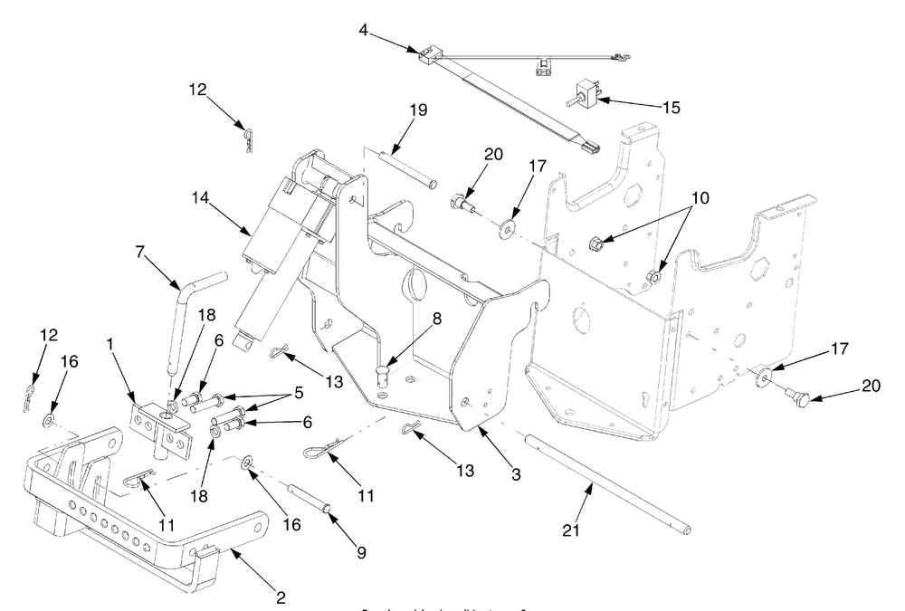 Sleeve Hitch Diagram and Parts List for 827 190100 Cub Cadet Lawn Tractor
